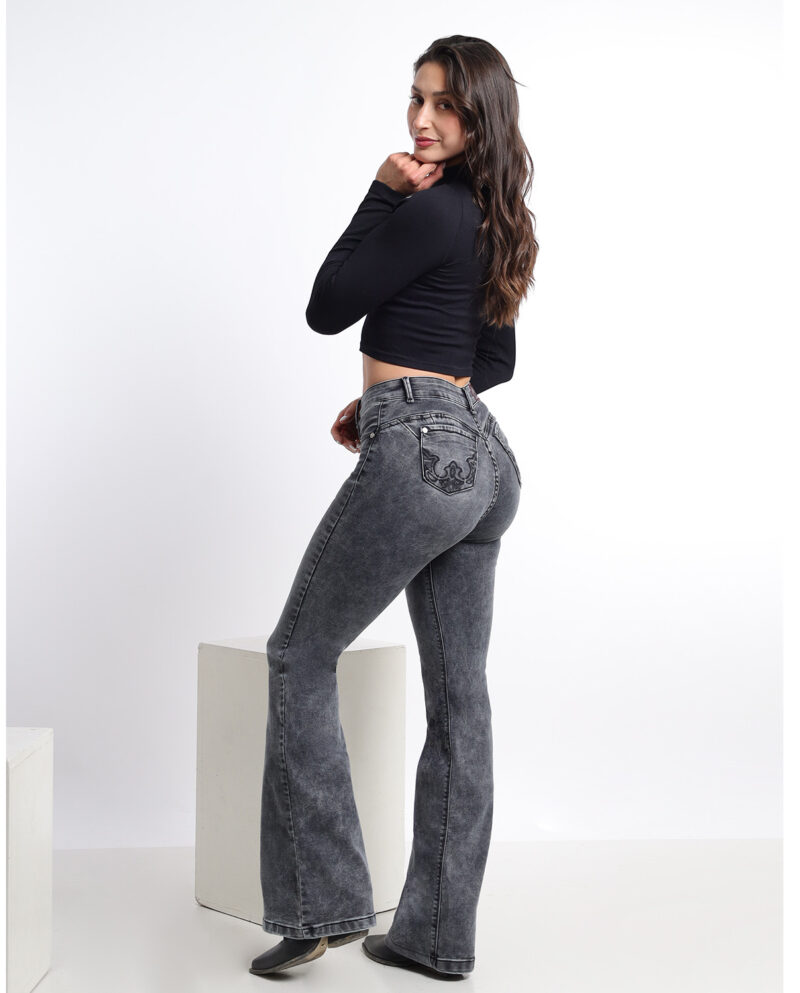 Ferrari Flare Gris con Bordado